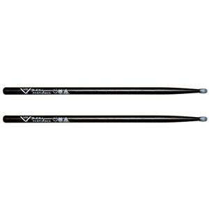 Vater Mike Wengren Model VHMWN Drumsticks, Black, Hickory, Heavy, 17" (43.18cm), Oval Nylon Tip Vater Mike Wengren Model VHMWN Drumsticks, Black, Hickory, Heavy, 17" (43.18cm), Oval Nylon Tip