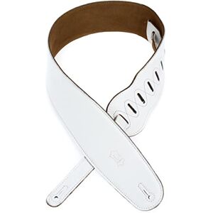 Levy's M4GF‐WHT 3.5-inch Leather Padded Strap White Levy's M4GF‐WHT 3.5-inch Leather Padded Strap White