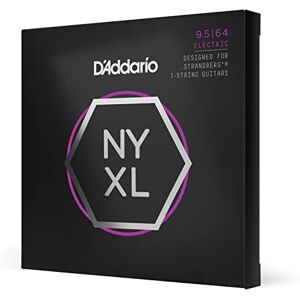 D'Addario Guitar Strings NYXL Electric Guitar Strings NYXL09564SB Unrivaled Strength, Tuning Stability, Enhanced Mid-Range For 7 String Guitars 9.5-64 Custom Light 7-String Strandberg D'Addario Guitar Strings NYXL Electric Guitar Strings NYXL09564SB Unrivaled Strength, Tuning Stability, Enhanced Mid-Range For 7 String Guitars 9.5-64 Custom Light 7-String Strandberg