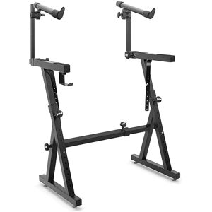 Pyle Heavy-Duty Z Style Music Stand, Multi-Functional Piano Stands, Electric Keyboard Piano, Portable 2nd Tier, Adjustable Height & Width, Digital Keyboard Stand, for Musicians/Studio, w/ Rack Case Pyle Heavy-Duty Z Style Music Stand, Multi-Functional Piano Stands, Electric Keyboard Piano, Portable 2nd Tier, Adjustable Height & Width, Digital Keyboard Stand, for Musicians/Studio, w/ Rack Case