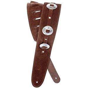 D'Addario Planet Waves Leather Adjustable Guitar Strap, Brown Conchos D'Addario Planet Waves Leather Adjustable Guitar Strap, Brown Conchos