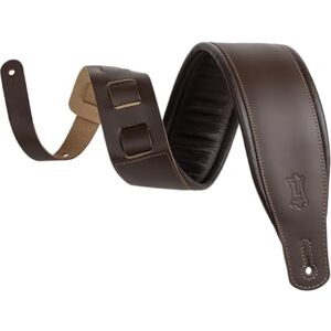 Levy's Leathers 3" Wide Amped Leather Series Guitar Strap with Foam Padding and Garment Leather Backing; Dark Brown (M26PD-DBR_DBR) Levy's Leathers 3" Wide Amped Leather Series Guitar Strap with Foam Padding and Garment Leather Backing; Dark Brown (M26PD-DBR_DBR)