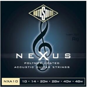 Rotosound strings for acoustic guitar NEXUS COATED BRONZE 6-str. NXA10,White Black Red Blue,Small Medium Large X-Large 2X-Large Rotosound strings for acoustic guitar NEXUS COATED BRONZE 6-str. NXA10,White Black Red Blue,Small Medium Large X-Large 2X-Large