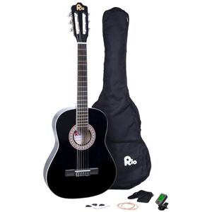 RayGar Rio 3/4 Size Classical Guitar Pack For Junior beginners Suit 9 To 12 Years New (Black) RayGar Rio 3/4 Size Classical Guitar Pack For Junior beginners Suit 9 To 12 Years New (Black)