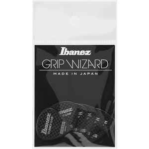 Ibanez Grip Wizard Series (PPA16XRG-BK) Rubber Grip Flat Pick Black Pack of 6 Ibanez Grip Wizard Series (PPA16XRG-BK) Rubber Grip Flat Pick Black Pack of 6