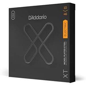 D'Addario Guitar Strings XT Nickel Coated Electric Guitar Strings XTE1046-3P Extended String Life with Natural Tone & Feel For 6 String Guitars 10-46 Regular Light, 3-Pack D'Addario Guitar Strings XT Nickel Coated Electric Guitar Strings XTE1046-3P Extended String Life with Natural Tone & Feel For 6 String Guitars 10-46 Regular Light, 3-Pack