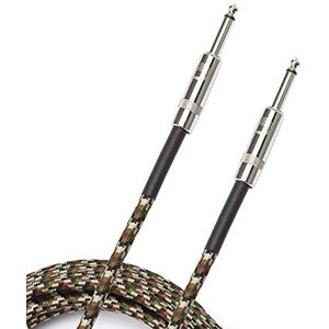 D'Addario D’Addario Accessories Custom Series Braided Guitar Cable Instrument Cable with Nickel Plated ¼ Inch Ends Protects Guitar Cord Against Cuts, Kinking 10 feet Camo D'Addario D’Addario Accessories Custom Series Braided Guitar Cable Instrument Cable with Nickel Plated ¼ Inch Ends Protects Guitar Cord Against Cuts, Kinking 10 feet Camo