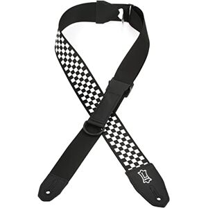 Levy's Leathers Unisex's Mprh Right Height 2" Wide Polyester Guitar Strap with Black & White Checkered Motif, One Size Levy's Leathers Unisex's Mprh Right Height 2" Wide Polyester Guitar Strap with Black & White Checkered Motif, One Size