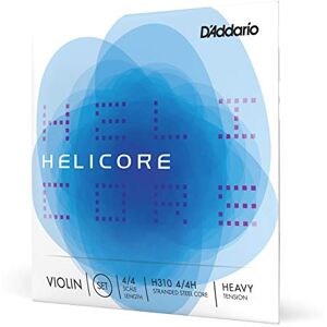 D'Addario Orchestral Helicore 4/4 Size Violin Strings Set with Plain Steel E String H310 4/4H Full Set Heavy Tension D'Addario Orchestral Helicore 4/4 Size Violin Strings Set with Plain Steel E String H310 4/4H Full Set Heavy Tension