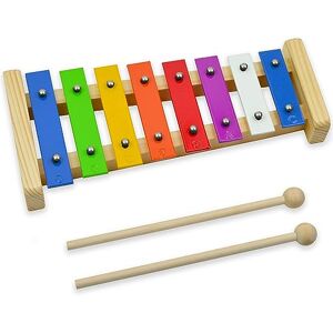 A-Star 8 Note Colourful Diatonic Glockenspiel Xylophone with Multi-Coloured Keys with Two Wooden Beaters C6 to C7 A-Star 8 Note Colourful Diatonic Glockenspiel Xylophone with Multi-Coloured Keys with Two Wooden Beaters C6 to C7