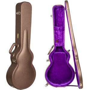 Crossrock Wooden Electric Guitar Case for Les Paul Style Chocolate Brown Finish, Purple Velvet Interior, Lock – Designer Series -Chocolate Brown (CRW520LCB) Crossrock Wooden Electric Guitar Case for Les Paul Style Chocolate Brown Finish, Purple Velvet Interior, Lock – Designer Series -Chocolate Brown (CRW520LCB)