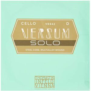 Thomastik VES42 Single string for Cello 4/4 Versum Solo D-string steel wire, special alloy wound, tension, medium Thomastik VES42 Single string for Cello 4/4 Versum Solo D-string steel wire, special alloy wound, tension, medium