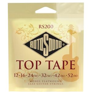 Rotosound RS200 Monel Flatwound Medium Gauge Electric Guitar Strings (12 16 24 32 42 52) Rotosound RS200 Monel Flatwound Medium Gauge Electric Guitar Strings (12 16 24 32 42 52)