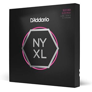 D'Addario NYXL32130 Nickel Wound Bass Guitar Strings, Grey, Regular Light 6-String, 32-130, Long Scale D'Addario NYXL32130 Nickel Wound Bass Guitar Strings, Grey, Regular Light 6-String, 32-130, Long Scale