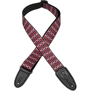 Levy's Leathers 2" Polyester Guitar Strap Signature Icon Design; Black and Burgundy MPLL-001 Levy's Leathers 2" Polyester Guitar Strap Signature Icon Design; Black and Burgundy MPLL-001