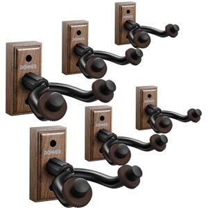 Donner Guitar Wall Mount Hanger Black Walnut Wall Hook for String Instruments, Guitars, Bass, Folk Ukulele, Violin, Mandolin Banjo, Guitar Wall Holder (6-Packs) Donner Guitar Wall Mount Hanger Black Walnut Wall Hook for String Instruments, Guitars, Bass, Folk Ukulele, Violin, Mandolin Banjo, Guitar Wall Holder (6-Packs)
