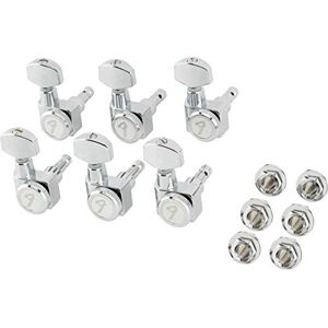 Fender Locking Machine Heads for Stratocaster/Telecaster® Tuners with Short Shaft, Chrome Fender Locking Machine Heads for Stratocaster/Telecaster® Tuners with Short Shaft, Chrome