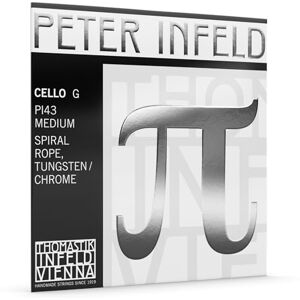 Thomastik Peter Infeld PI43 G String for Cello 4/4 Medium Spiral Core Tungsten Chrome Wound Thomastik Peter Infeld PI43 G String for Cello 4/4 Medium Spiral Core Tungsten Chrome Wound