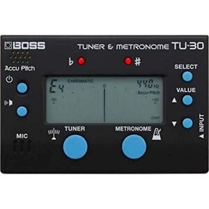 Boss TU-30 Pro tuner and versatile metronome for guitars, basses, and flat tuning Boss TU-30 Pro tuner and versatile metronome for guitars, basses, and flat tuning