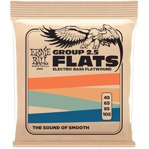 Ernie Ball Flatwound Group 2.5 Electric Bass Strings 45-105 Gauge Ernie Ball Flatwound Group 2.5 Electric Bass Strings 45-105 Gauge
