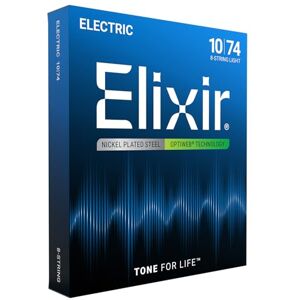 Elixir 19062 Strings 8-string Electric Guitar Strings with OPTIWEB® Coating, Light (.010-.074) Elixir 19062 Strings 8-string Electric Guitar Strings with OPTIWEB® Coating, Light (.010-.074)