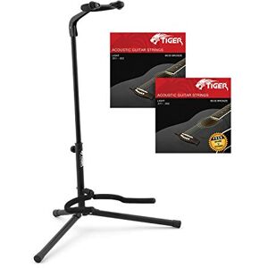 Tiger GST14-AGS Universal Guitar Stand with 2 Packs of Acoustic Guitar Strings Tiger GST14-AGS Universal Guitar Stand with 2 Packs of Acoustic Guitar Strings