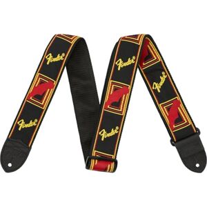 Fender Guitar Strap Monogrammed 2'' Black / Yellow / Red Fender Guitar Strap Monogrammed 2'' Black / Yellow / Red