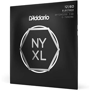 D'Addario Electric Guitar Strings, NYXL Nickel Plated, NYXL1260, Extra Heavy Gauge 12-60, 6-String Set, Pack of 1 D'Addario Electric Guitar Strings, NYXL Nickel Plated, NYXL1260, Extra Heavy Gauge 12-60, 6-String Set, Pack of 1