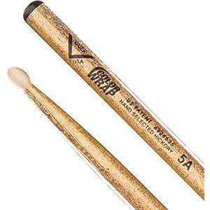 Vater Drumsticks VCG5AN Los Angeles 5A Colour Wrap Gold Sparkle Oval Nylon Tip Vater Drumsticks VCG5AN Los Angeles 5A Colour Wrap Gold Sparkle Oval Nylon Tip