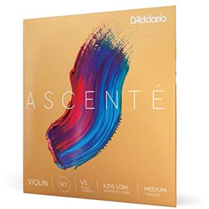 D'Addario Ascente Violin Strings Violin Strings with Ball Ends, Synthetic Core A310 1/2M Full Set 1/2 Scale Medium Tension D'Addario Ascente Violin Strings Violin Strings with Ball Ends, Synthetic Core A310 1/2M Full Set 1/2 Scale Medium Tension
