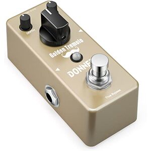 Donner Tremolo Guitar Pedal, Golden Tremolo Analog Effect Mini Pedal for Electric Guitar and Bass,True Bypass Donner Tremolo Guitar Pedal, Golden Tremolo Analog Effect Mini Pedal for Electric Guitar and Bass,True Bypass