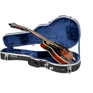 Crossrock ABS Mandolin Case for F-Style Black Moulded Shell, Locking Latch, Accessory Compartment, Shoulder Straps – Lightweight Hard Case Black(CRA862MFBK) Crossrock ABS Mandolin Case for F-Style Black Moulded Shell, Locking Latch, Accessory Compartment, Shoulder Straps – Lightweight Hard Case Black(CRA862MFBK)