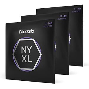 D'Addario Electric Guitar Strings, NYXL Nickel Plated, NYXL1149-3P, Medium Gauge 11-49, 6-String Set, Pack of 3 D'Addario Electric Guitar Strings, NYXL Nickel Plated, NYXL1149-3P, Medium Gauge 11-49, 6-String Set, Pack of 3