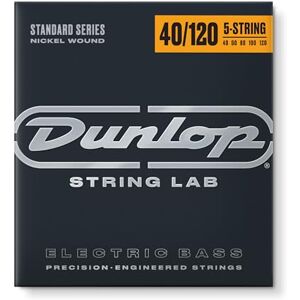 Dunlop DBN40120 Nickel Light 5 String 40-120 Stainless Steel Bass Guitar Strings Dunlop DBN40120 Nickel Light 5 String 40-120 Stainless Steel Bass Guitar Strings