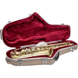 Crossrock ABS Tenor Saxophone Case – Contoured Champagne Finish, Burgundy Velvet Interior, Accessory Pocket, Security Lock & Detachable Strap Champagne (CRA862TSCH) Crossrock ABS Tenor Saxophone Case – Contoured Champagne Finish, Burgundy Velvet Interior, Accessory Pocket, Security Lock & Detachable Strap Champagne (CRA862TSCH)