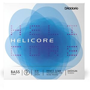 D'Addario Helicore 3/4 Scale Medium Tension Hybrid Bass Single D String D'Addario Helicore 3/4 Scale Medium Tension Hybrid Bass Single D String