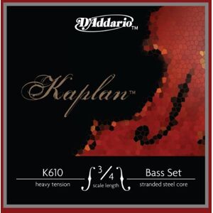 D'Addario Kaplan Bass Strings Full Set K610 3/4H For Upright Bass, Double Bass 3/4 Scale, Heavy Tension D'Addario Kaplan Bass Strings Full Set K610 3/4H For Upright Bass, Double Bass 3/4 Scale, Heavy Tension