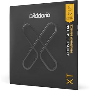 D'Addario Acoustic Guitar Strings, XT Phosphor Bronze Coated, XTAPB1256, Light Top/Medium Bottom Gauge 12-56, 6-String Set, Pack of 1 D'Addario Acoustic Guitar Strings, XT Phosphor Bronze Coated, XTAPB1256, Light Top/Medium Bottom Gauge 12-56, 6-String Set, Pack of 1