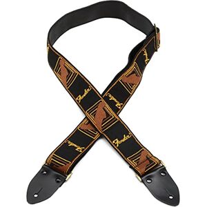 Fender ® Legacy Vintage Monogram Guitar Strap Guitar Strap Black/Brown/Yellow. Suitable for Electric, Acoustic & Bass Guitars. Fender ® Legacy Vintage Monogram Guitar Strap Guitar Strap Black/Brown/Yellow. Suitable for Electric, Acoustic & Bass Guitars.