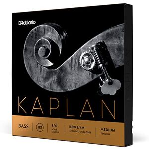D'Addario Kaplan Bass Strings Full Set K610 3/4M For Upright Bass, Double Bass 3/4 Scale, Medium Tension D'Addario Kaplan Bass Strings Full Set K610 3/4M For Upright Bass, Double Bass 3/4 Scale, Medium Tension