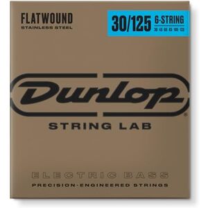 Dunlop Stainless Steel Flatwound Bass Strings 30-125 6-String Dunlop Stainless Steel Flatwound Bass Strings 30-125 6-String