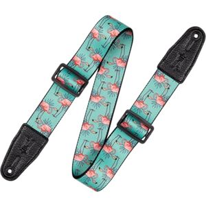Levy's Leathers MPD2 2” Wide Polyester Guitar Strap with Flamingos Motif (MPD2-121) Levy's Leathers MPD2 2” Wide Polyester Guitar Strap with Flamingos Motif (MPD2-121)