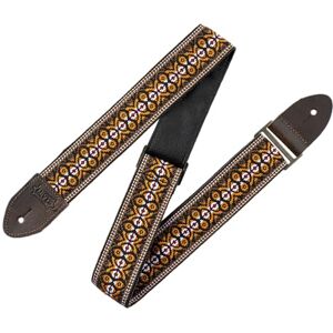 Levy's Leathers Guitar Strap, M8HTV-20, 2" jacquard weave guitar strap with vintage Hootenanny design Levy's Leathers Guitar Strap, M8HTV-20, 2" jacquard weave guitar strap with vintage Hootenanny design