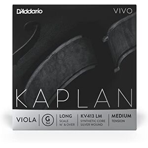 D'Addario Kaplan Vivo Viola String Single G String KV413 LM Viola Strings Long Scale, Medium Tension D'Addario Kaplan Vivo Viola String Single G String KV413 LM Viola Strings Long Scale, Medium Tension