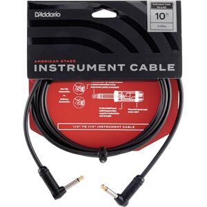 Waves D’Addario Accessories American Stage Guitar Cable Premium Instrument Cable with ¼ Inch Ends Guitar Cord Made in the USA Right Angle Ends 10 feet Waves D’Addario Accessories American Stage Guitar Cable Premium Instrument Cable with ¼ Inch Ends Guitar Cord Made in the USA Right Angle Ends 10 feet