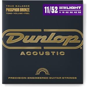 Dunlop DAP1152 Phosphor Medium Light 11-52 Acoustic Guitar Strings Dunlop DAP1152 Phosphor Medium Light 11-52 Acoustic Guitar Strings
