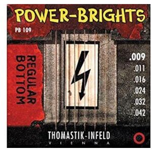 Thomastik Saiten für E-Gitarre Power Brights Series Regular BottomSatz PB109 Light .009-.042w Thomastik Saiten für E-Gitarre Power Brights Series Regular BottomSatz PB109 Light .009-.042w