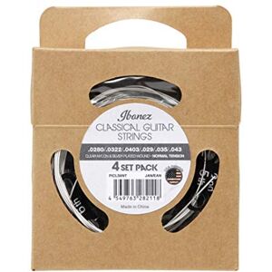 Ibanez PICLS6NT Multipack Classical Guitar Strings 6 string 4 Set Pack Ibanez PICLS6NT Multipack Classical Guitar Strings 6 string 4 Set Pack