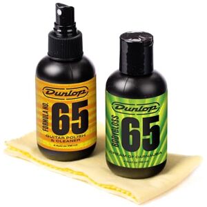 Dunlop 6501 System 65 Guitar Polish Kit, for Electric and Acoustic Guitar Body Cleaning, Includes 2 Formula65 Products and 2 Microfibre Cloths Dunlop 6501 System 65 Guitar Polish Kit, for Electric and Acoustic Guitar Body Cleaning, Includes 2 Formula65 Products and 2 Microfibre Cloths