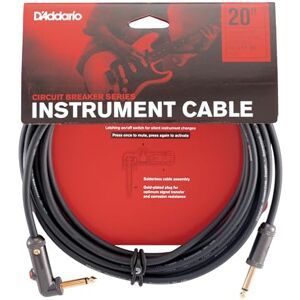Waves D’Addario Accessories Custom Series Circuit Breaker Guitar Cable Latching Kill Switch Instrument Cable with ¼ Inch Ends On/Off Switch for Silent Instrument Changes Right Angle, 20 feet Waves D’Addario Accessories Custom Series Circuit Breaker Guitar Cable Latching Kill Switch Instrument Cable with ¼ Inch Ends On/Off Switch for Silent Instrument Changes Right Angle, 20 feet